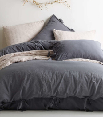 Комплект постільної білизни Limasso Natural Grey Bagcik євро