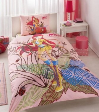 Комплект постельного белья Tac Winx bloom nature love полуторный