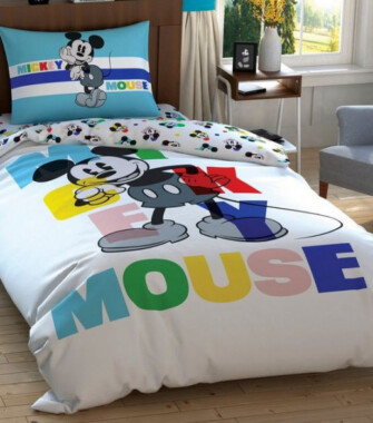 Комплект постельного белья Tac Disney Mickey Colour Face полуторный
