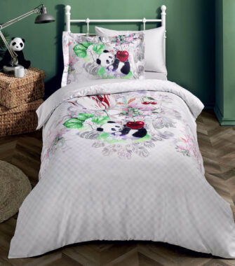 Комплект постельного белья Tivolyo Home Panda полуторный