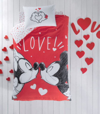 Комплект постільної білизни Tac Disney 160×220 см Minnie And Mickey Lovely