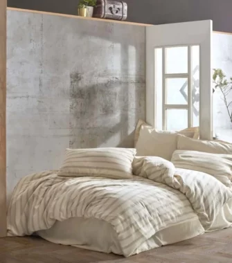 Комплект постельного белья Saheser Stonewashed Ranforce 200 х 220 см Solaris Gri