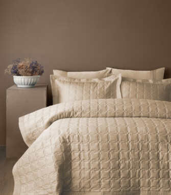 Покривало з наволочками Issimo Home Canello Beige 240×260