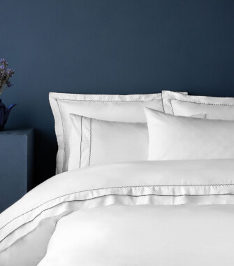 Комплект постільної білизни Issimo Home Toned Craft Satin Magnolia White  300 TC євро