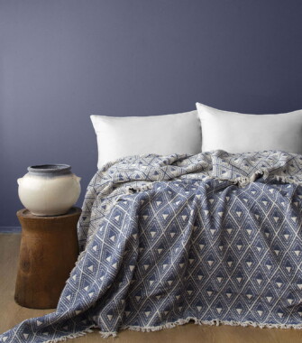 Муслінове покривало Issimo 220х240 см Levone Blue
